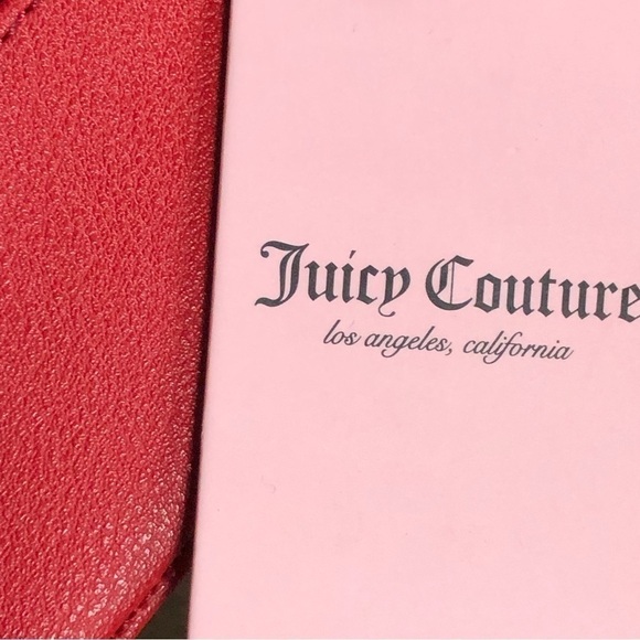 Juicy Couture Card Case Gold Keychain New Red - Picture 7 of 7